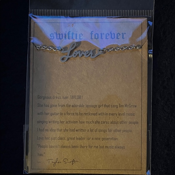 Taylor Swift Silver 'Lover' Necklace - Picture 1 of 4